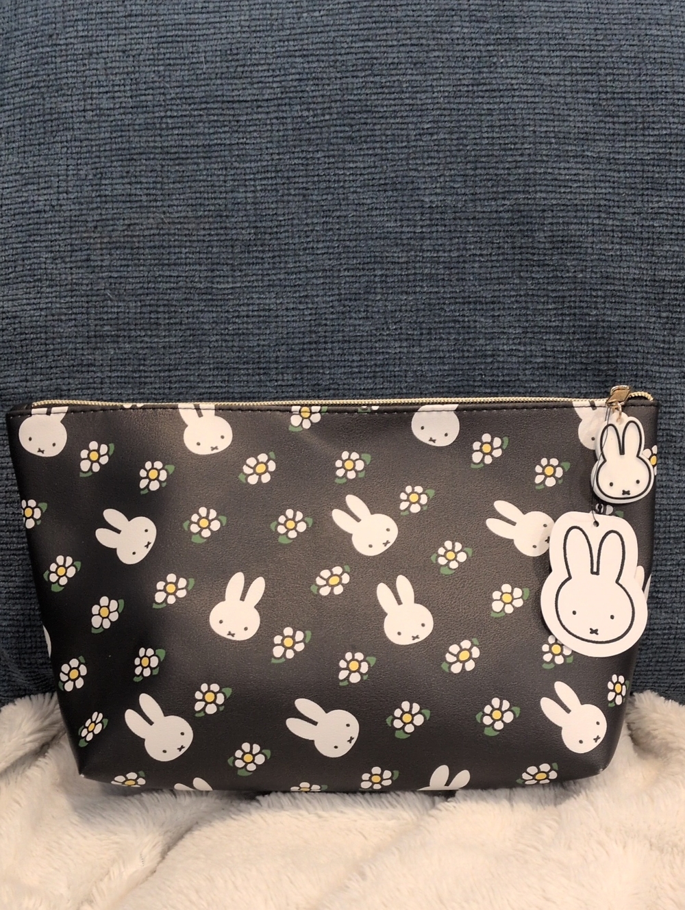Miffy Black Bunny Print Cosmetic Pouch